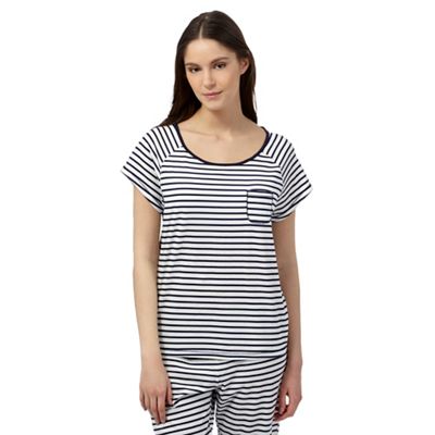 Lounge & Sleep Navy striped pyjama top